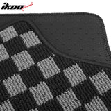 BMW E60 2005-2010 Floor Mats Carpet Black Gray Plaid Polypropylene