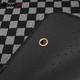 2001-2005 Honda Civic Floor Mats Carpet Black Gray Plaid Polypropylene