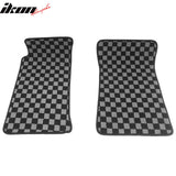 1990-1997 Mazda Miata MX5 2-Door 2DR Floor Mats Carpet Black Gray Plaid Polypropylene
