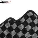 1990-1997 Mazda Miata MX5 2-Door 2DR Floor Mats Carpet Black Gray Plaid Polypropylene