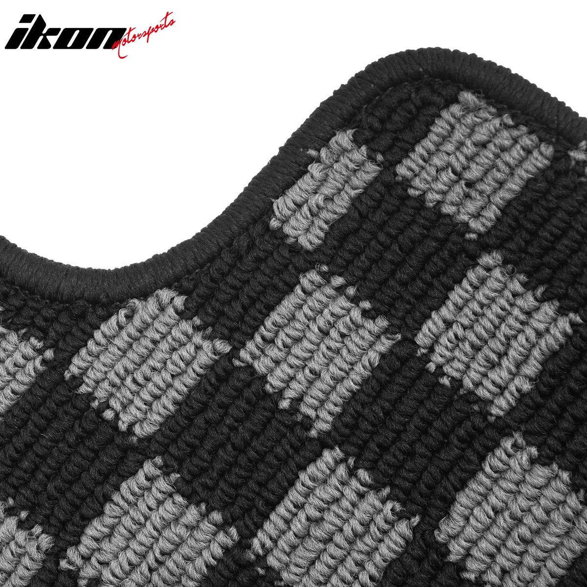 2003-2007 Honda Accord Coupe 2-Door Floor Mats Carpet Black Gray Plaid Polypropylene
