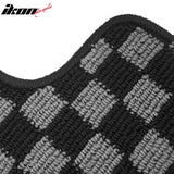 2003-2007 Honda Accord Coupe 2-Door Floor Mats Carpet Black Gray Plaid Polypropylene