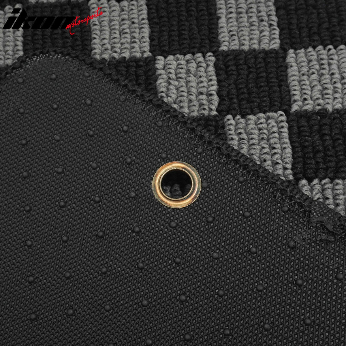 2003-2007 Honda Accord Coupe 2-Door Floor Mats Carpet Black Gray Plaid Polypropylene