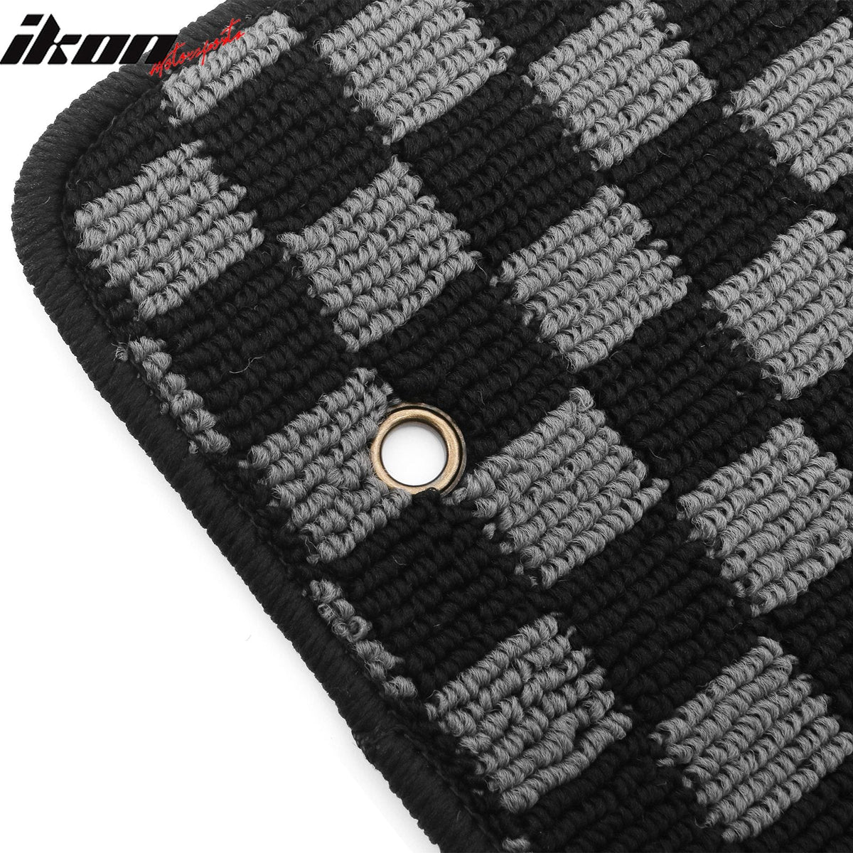 1996-2000 Honda Civic Coupe Hatchback Sedan Floor Mats Carpet Black Gray Plaid Polypropylene