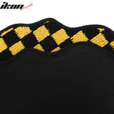 Front Rear Full Set Waterproof Floor Mats for BMW E92 3-Series Coupe 2007-2013 Black Yellow Plaid Checkered Carpets PP & Loop Pile Surface TPE Backing
