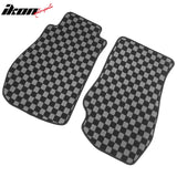 2003-2009 Nissan 350Z Floor Mats Carpet Black Gray Plaid Polypropylene
