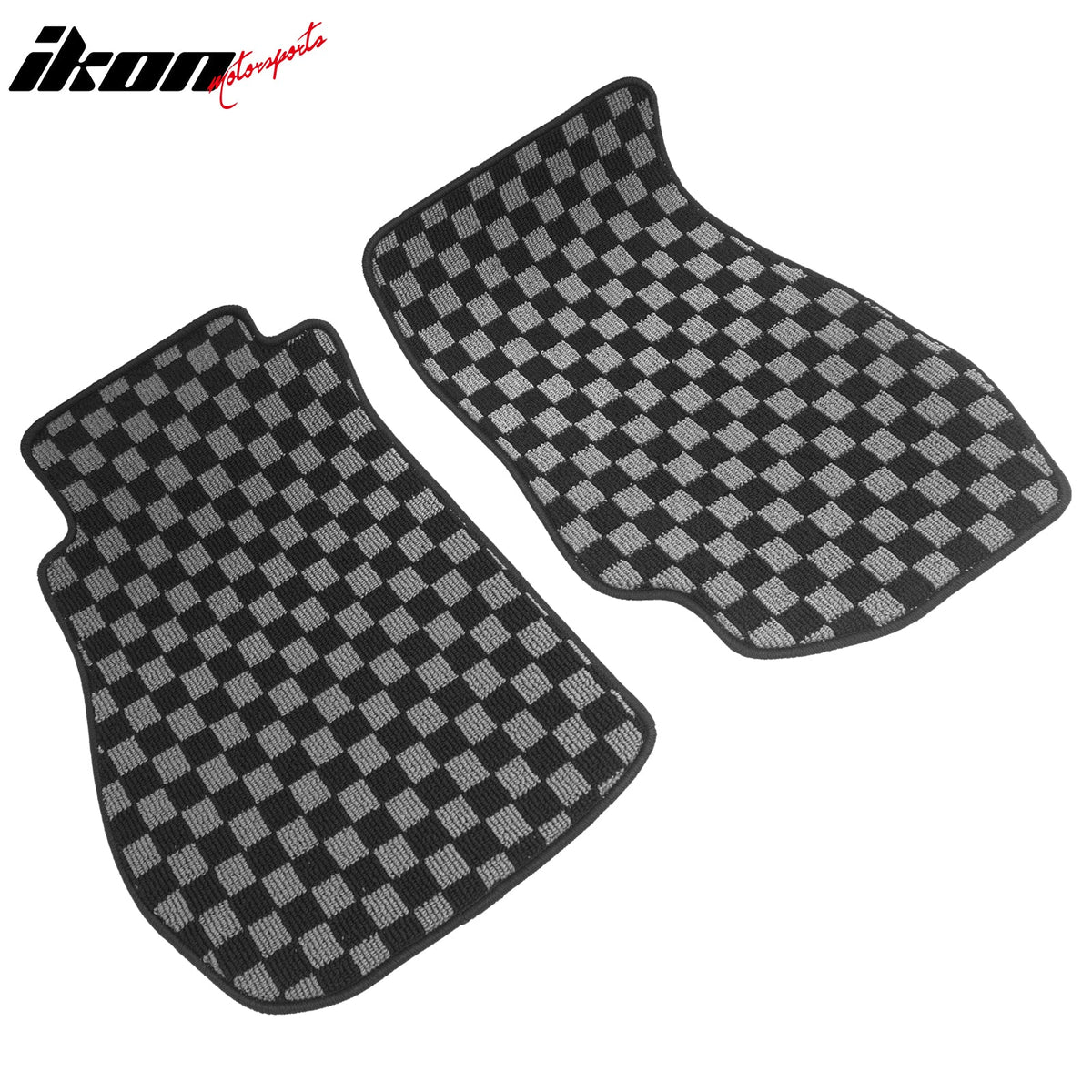 2003-2009 Nissan 350Z Floor Mats Carpet Black Gray Plaid Polypropylene