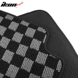 2003-2009 Nissan 350Z Floor Mats Carpet Black Gray Plaid Polypropylene