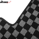 2005-2009 Ford Mustang Floor Mats Carpet Black Gray Plaid Polypropylene
