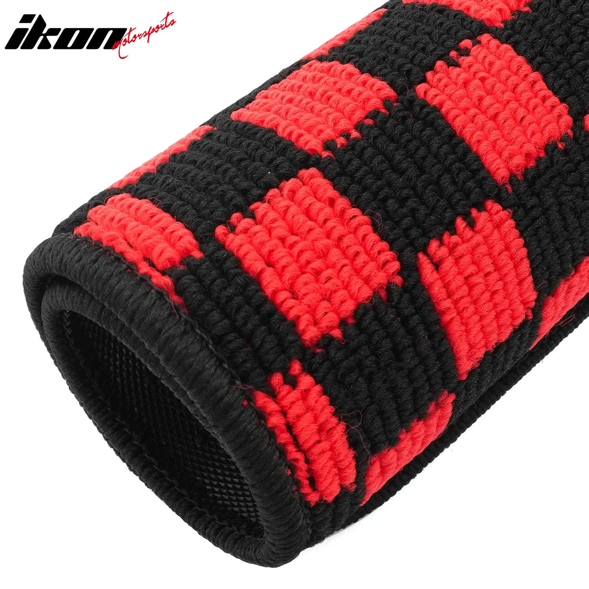 Front Rear Full Set Waterproof Floor Mats for Ford Mustang 2005-2009 Black Red Plaid Checkered Carpets PP & Loop Pile Surface & TPE Backing 4PCS