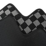 2006-2011 Honda Civic Floor Mats Carpet Black Gray Plaid Polypropylene