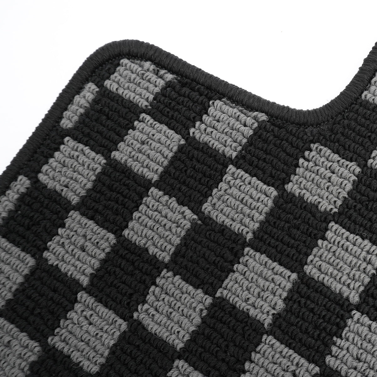 2006-2011 Honda Civic Floor Mats Carpet Black Gray Plaid Polypropylene
