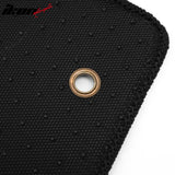 Front Rear Full Set Waterproof Floor Mats for Toyota Corolla 2009-2013 Black Blue Plaid Checkered Carpets PP & Loop Pile Surface & TPE Backing 4PCS