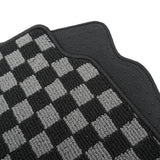 2009-2013 Toyota Corolla Floor Mats Black Gray Plaid Polypropylene
