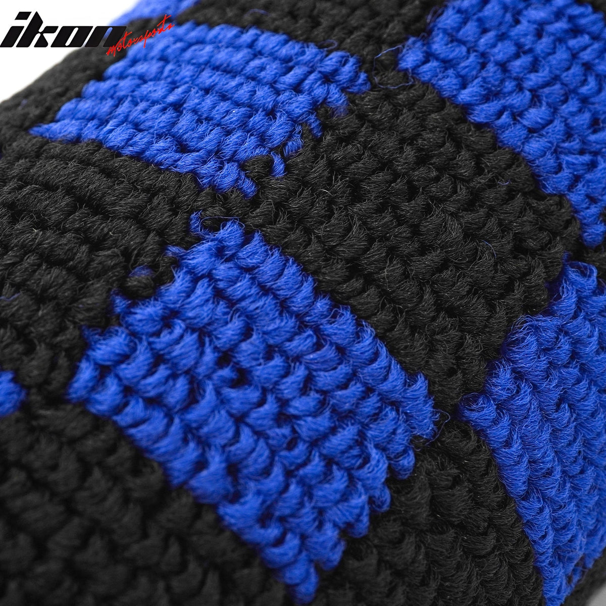 Anti-Slip Waterproof Interior Car Floor Mats for Chevrolet Corvette 1997-2004 Black Blue Plaid Checkered Carpets PP & Loop Pile Surface & TPE Backing