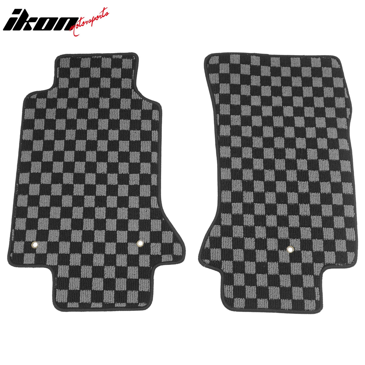 1997-2004 Chevrolet Corvette Floor Mats Carpet Black Gray Plaid Polypropylene