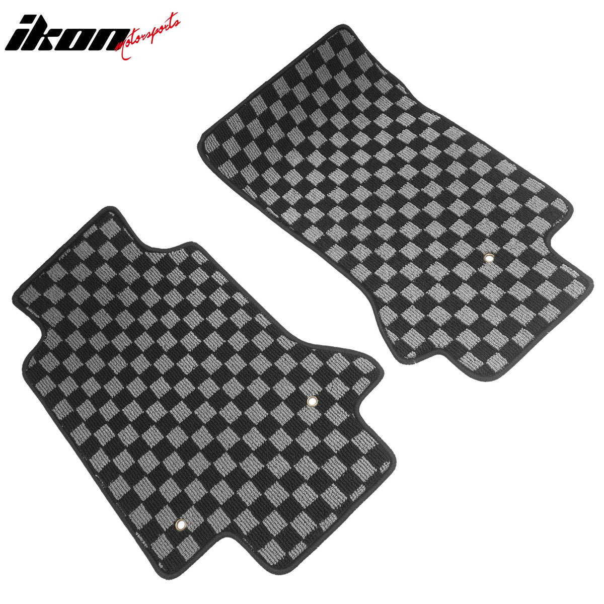 1997-2004 Chevrolet Corvette Floor Mats Carpet Black Gray Plaid Polypropylene