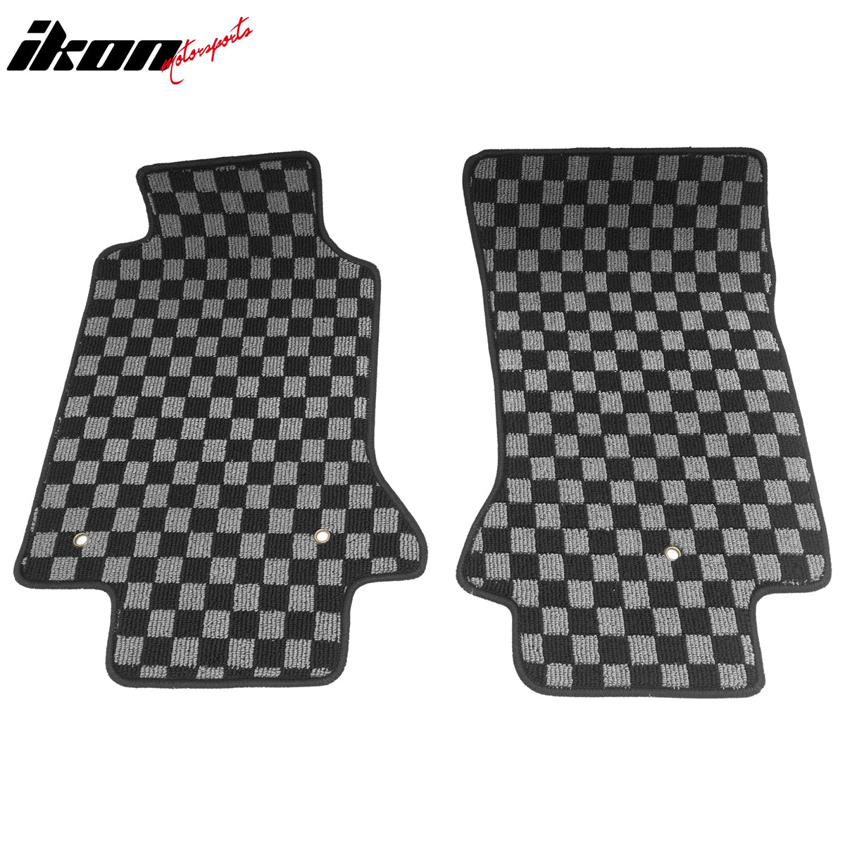 1997-2004 Chevrolet Corvette Floor Mats Carpet Black Gray Plaid Polypropylene