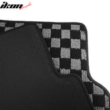 2008-2012 Honda Accord Sedan Floor Mats Carpet Black Gray Plaid Polypropylene
