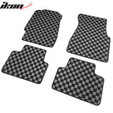 1992-1995 Honda Civic 2DR 3DR 4DR Floor Mats Carpet Black Gray Plaid Polypropylene