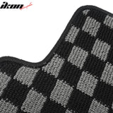 1992-1995 Honda Civic 2DR 3DR 4DR Floor Mats Carpet Black Gray Plaid Polypropylene