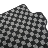 2009-2013 Honda Fit Floor Mats Carpet Black Gray Plaid Polypropylene