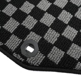 2009-2013 Honda Fit Floor Mats Carpet Black Gray Plaid Polypropylene