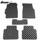 1994-2001 Acura Integra DC Floor Mats Carpet Black Gray Plaid Polypropylene