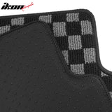 1994-2001 Acura Integra DC Floor Mats Carpet Black Gray Plaid Polypropylene