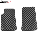 2010-2015 Chevrolet Camaro Floor Mats Carpet Black Gray Plaid Polypropylene