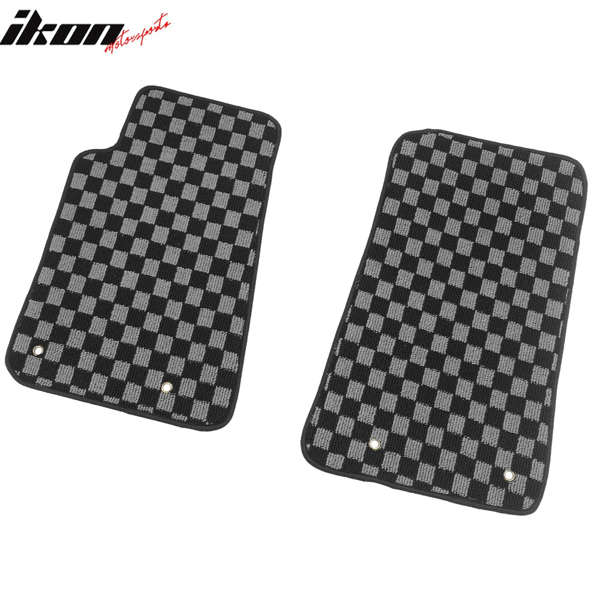 2010-2015 Chevrolet Camaro Floor Mats Carpet Black Gray Plaid Polypropylene