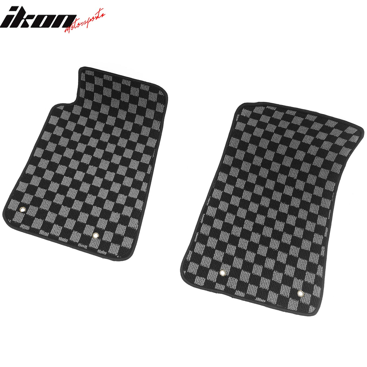 2010-2015 Chevrolet Camaro Floor Mats Carpet Black Gray Plaid Polypropylene