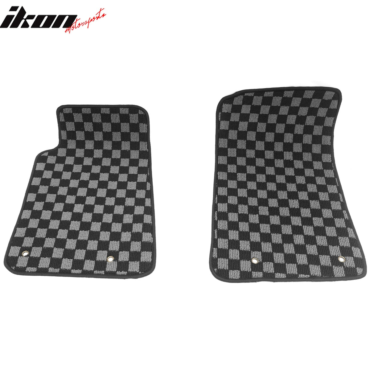 2010-2015 Chevrolet Camaro Floor Mats Carpet Black Gray Plaid Polypropylene