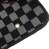 2010-2015 Chevrolet Camaro Floor Mats Carpet Black Gray Plaid Polypropylene