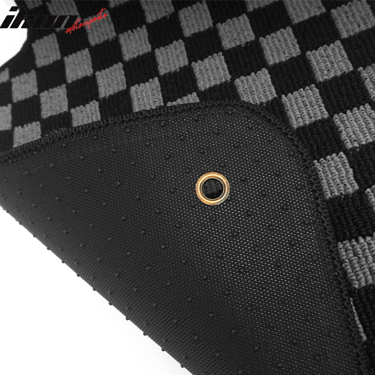 2010-2015 Chevrolet Camaro Floor Mats Carpet Black Gray Plaid Polypropylene