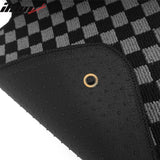 2010-2015 Chevrolet Camaro Floor Mats Carpet Black Gray Plaid Polypropylene