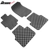 2004-2008 Acura TL Floor Mats Carpet Black Gray Plaid Polypropylene