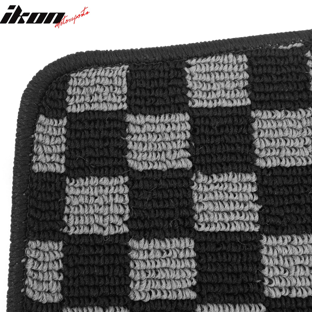 2010-2011 Toyota Prius Floor Mats Carpet Black Gray Plaid Polypropylene