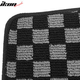 2010-2011 Toyota Prius Floor Mats Carpet Black Gray Plaid Polypropylene