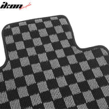 2011-2014 Hyundai Sonata Floor Mats Carpet Black Gray Plaid Polypropylene