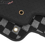 2011-2014 Hyundai Sonata Floor Mats Carpet Black Gray Plaid Polypropylene