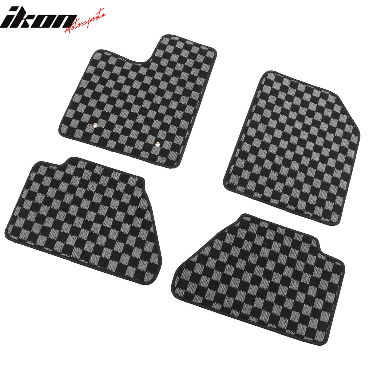 2007-2013 Ford Edge Floor Mats Carpet Black Gray Plaid Polypropylene