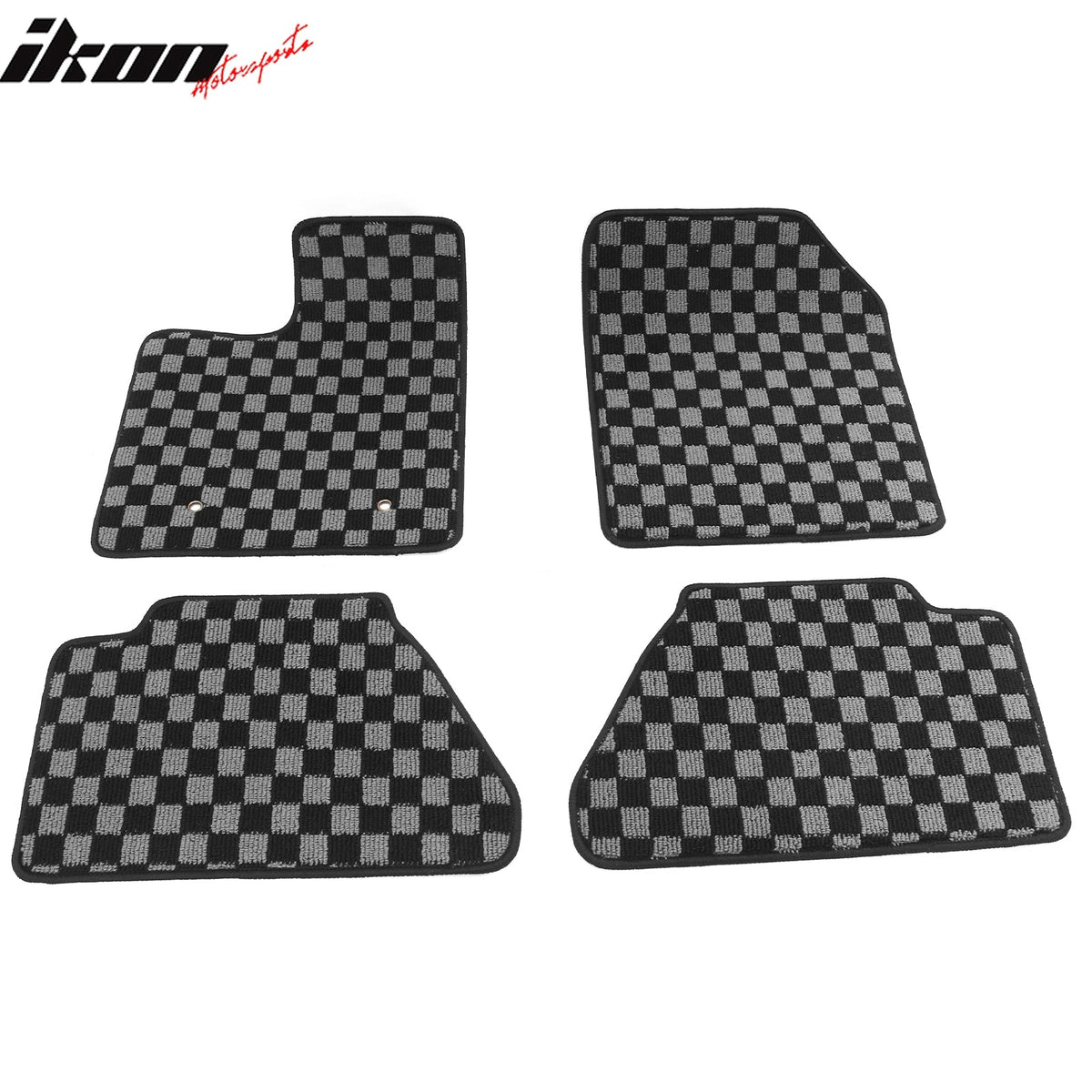 2007-2013 Ford Edge Floor Mats Carpet Black Gray Plaid Polypropylene