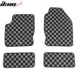 2000-2007 Ford Focus Floor Mats Carpet Black Gray Plaid Polypropylene