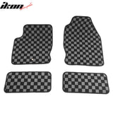 2000-2007 Ford Focus Floor Mats Carpet Black Gray Plaid Polypropylene
