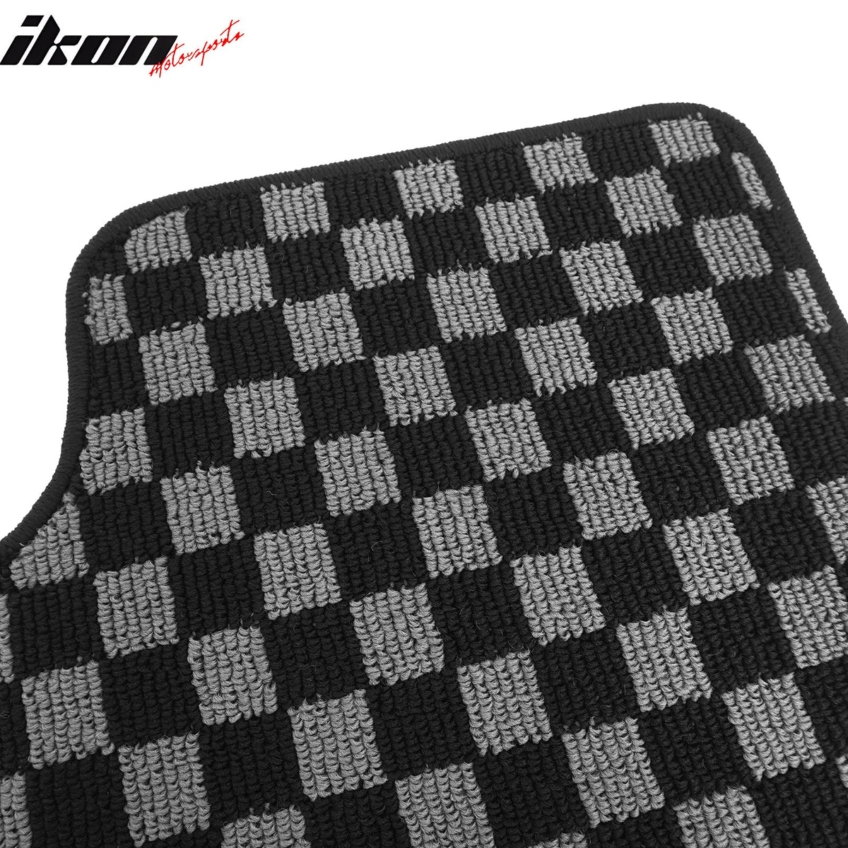 2000-2007 Ford Focus Floor Mats Carpet Black Gray Plaid Polypropylene
