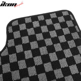 2000-2007 Ford Focus Floor Mats Carpet Black Gray Plaid Polypropylene
