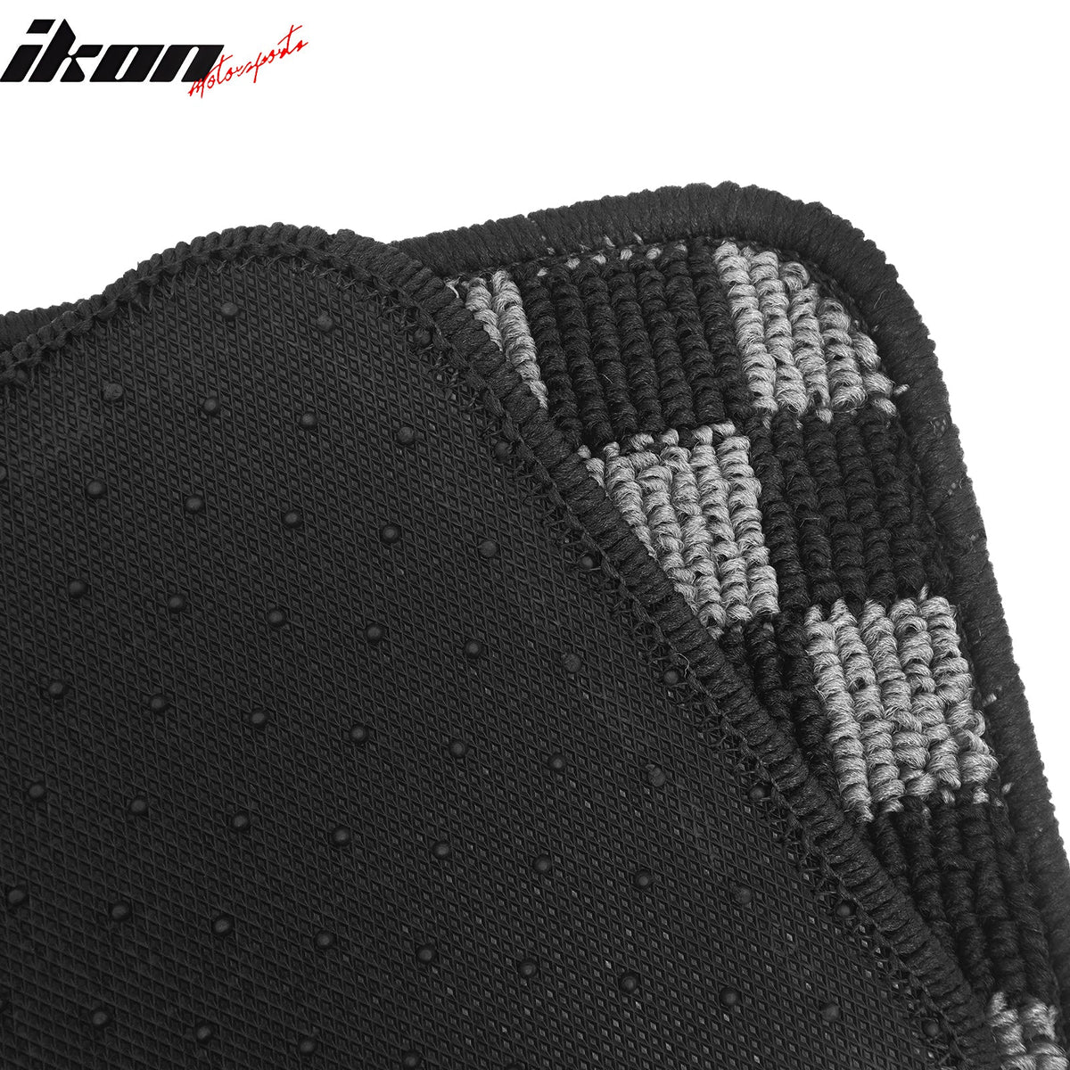 2000-2007 Ford Focus Floor Mats Carpet Black Gray Plaid Polypropylene