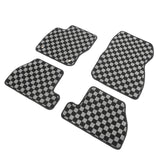 2012-2018 Ford Focus Floor Mats Carpet Black Gray Plaid Polypropylene