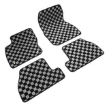 2012-2018 Ford Focus Floor Mats Carpet Black Gray Plaid Polypropylene